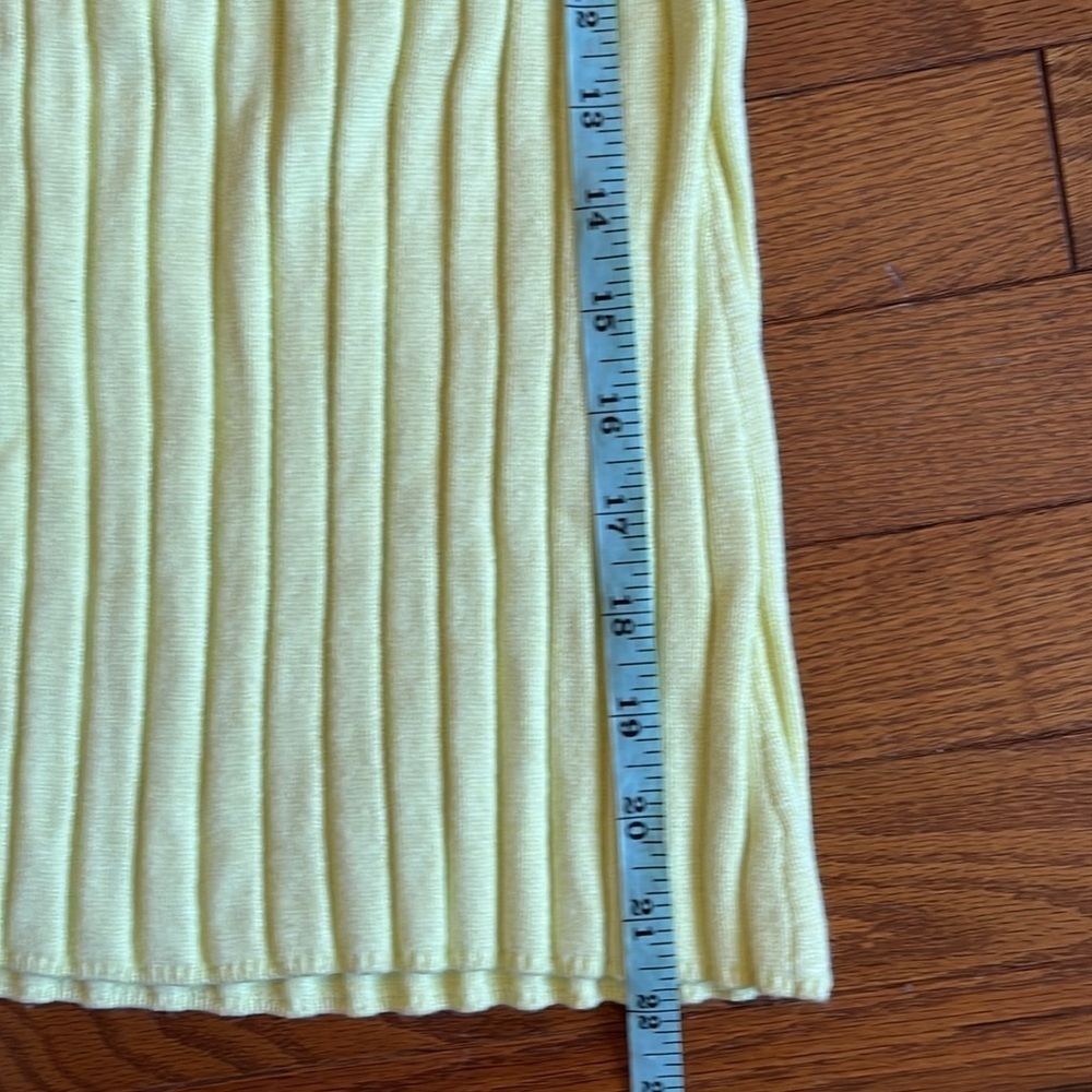 Anthropologie | Zadkine Ribbed Mock Neck‎ Sweater Tank in Canary Yellow Size Med - Picture 10 of 10